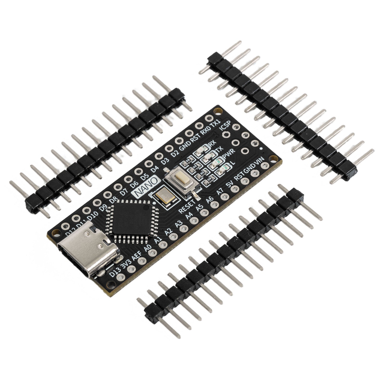 Nano V3.0 Type‑C Board ATMEGA328P‑AU 16MHz,CH340C Chip With Bootloader,Compatible With Arduino IDE